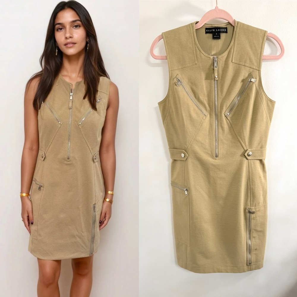 Ralph Lauren Black Label Beige Cargo Style Dress